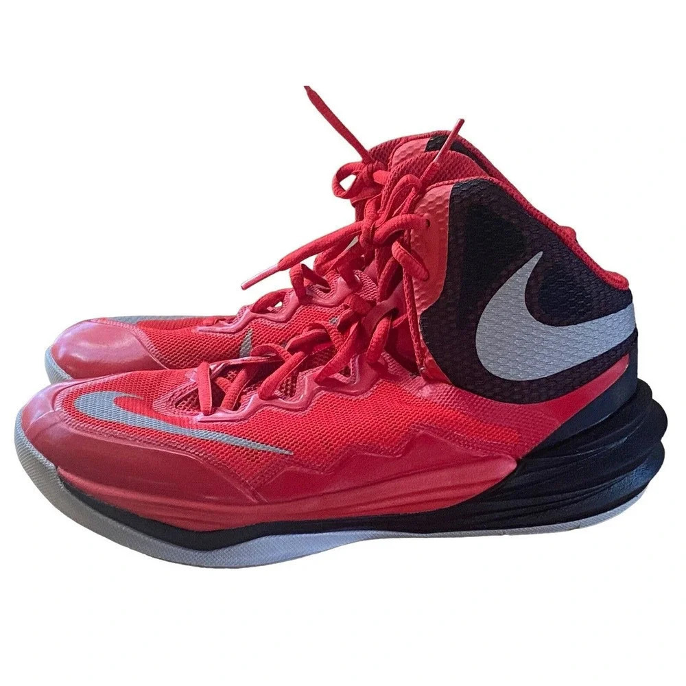 Nike Fusion Prime Hype DF 11 Mens Size US 6 Athletic Lace-UP Red Black Sneakers